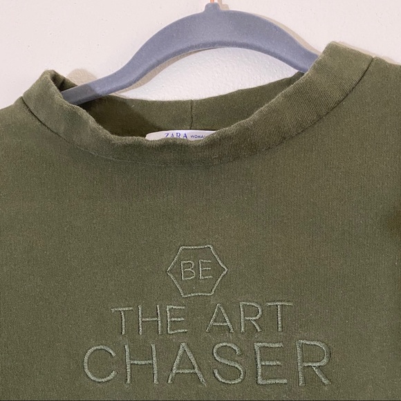 Zara Short Sleeved Graphic Sweater - Picture 4 of 7